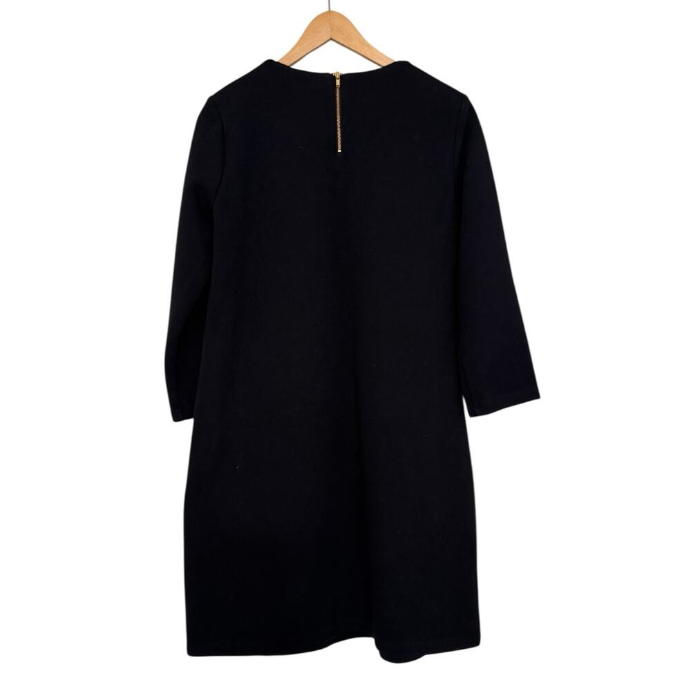 Tuckernuck Francois Black Mod Shift Dress Luxury Pockets 3/4 Sleeve Chic - Picture 10 of 12